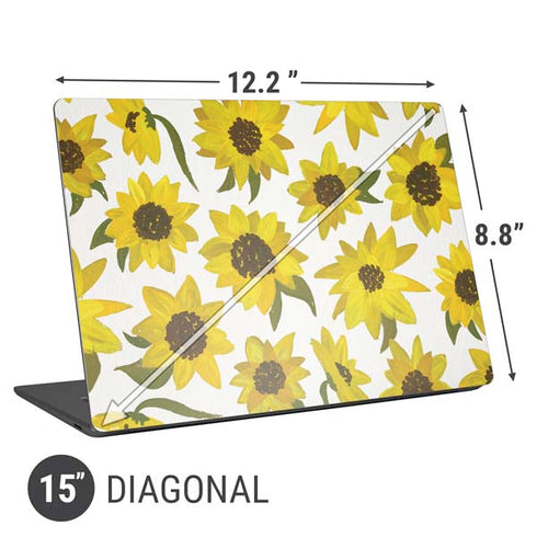 Cat Coq Sunflower Acrylic Universal Laptop 15in (12.2 x 8.8in) Skin